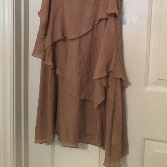 tan brown long top size small women's - Picture 2 of 8